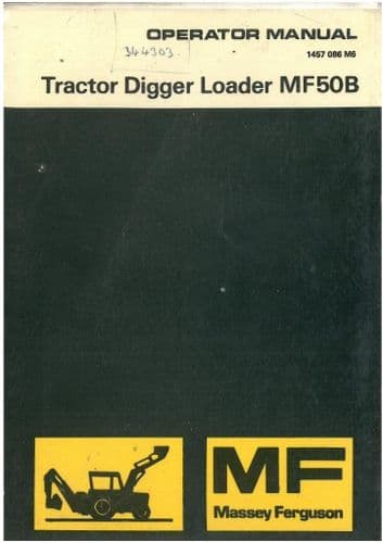 Massey Ferguson Tractor Digger Loader MF50B Operators Manual with Parts List
