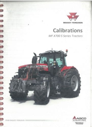 Massey Ferguson Tractor MF X700S Series MF5700S MF6700S MF7700S Calibrations Manual