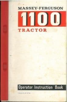 Massey Ferguson Tractor MF1100 Operators Manual - MF 1100