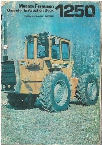 Massey Ferguson Tractor MF1250 Operators Manual - MF 1250