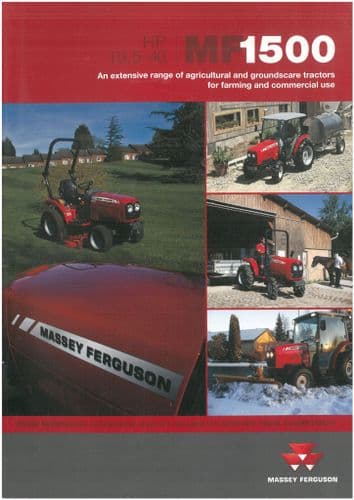 Massey Ferguson Tractor MF1500 - 1520 1525 1529 1532 1540 1547 Brochure