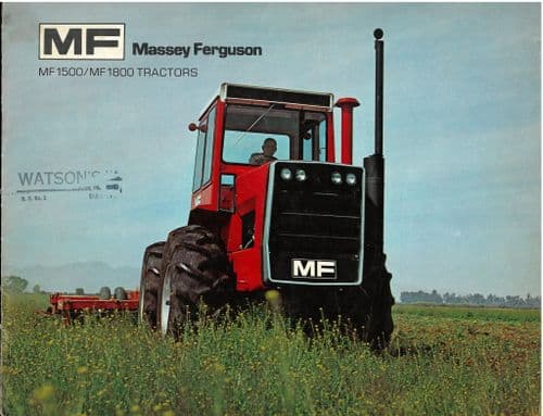 Massey Ferguson Tractor MF1500 & MF1800 Brochure - MF 1500 1800