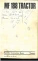 Massey Ferguson Tractor MF188 Operators Manual - MF 188 ORIGINAL MANUAL