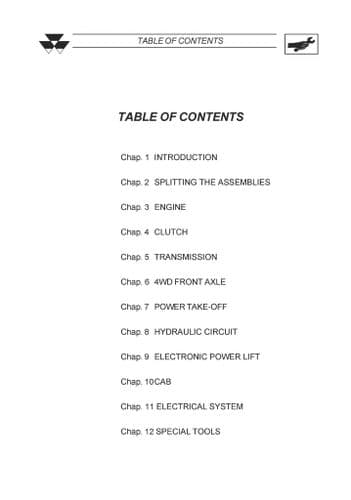 Massey Ferguson Tractor MF2210 MF2225 MF2235 Workshop Service Manual