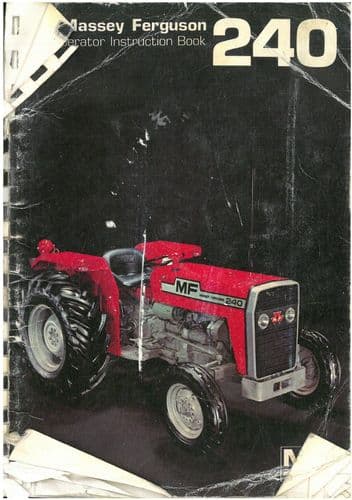 Massey Ferguson Tractor MF240 Operators Manual MF 240