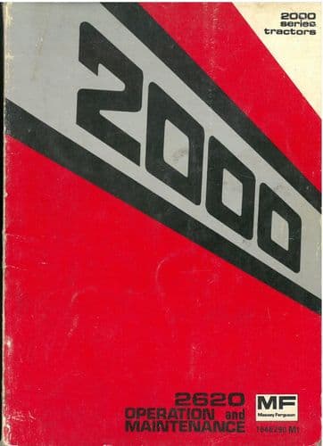Massey Ferguson Tractor MF2620 Operators Manual - MF 2620