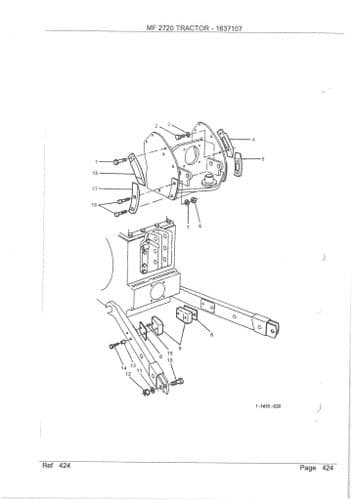 Massey Ferguson Tractor MF2720 Parts Manual - MF 2720