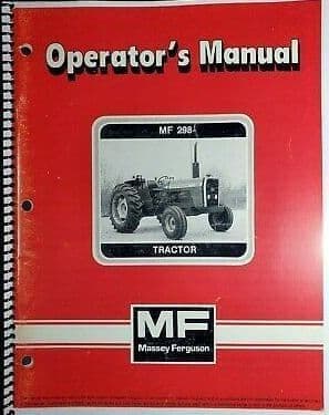 Massey Ferguson Tractor MF298 Operators Manual - MF 298