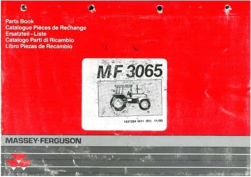 Massey Ferguson Tractor MF3065 Parts Manual - MF 3065