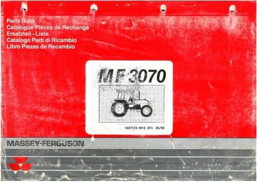 Massey Ferguson Tractor MF3070 Parts Manual - MF 3070