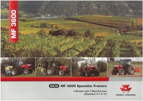 Massey Ferguson Tractor MF3625 MF3635 MF3645 MF3655 Brochure - MF 3625 3635 3645 3655