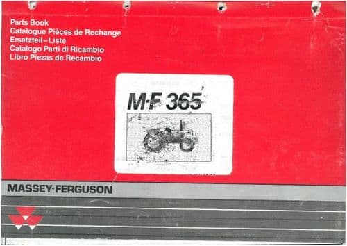 Massey Ferguson Tractor MF365 Parts Manual - MF 365