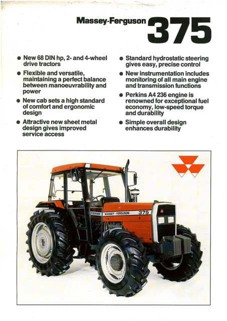 Massey Ferguson Tractor MF375 Brochure