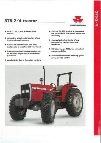 Massey Ferguson Tractor MF375 Brochure - MF 375