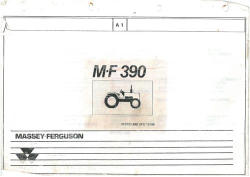 Massey Ferguson Tractor MF390 Parts Manual - MF 390