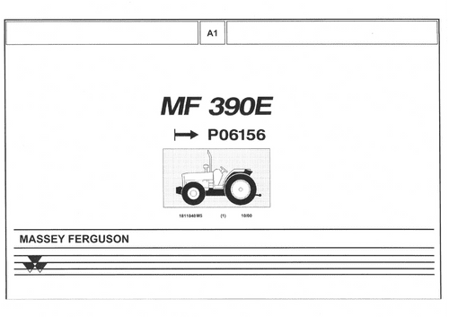 Massey Ferguson Tractor MF390E Parts Manual