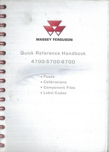 Massey Ferguson Tractor MF4700 MF5700 MF4708 MF4709 MF5709 MF5710 MF5711 Quick Reference Handbook
