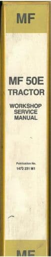 Massey Ferguson Tractor MF50E Workshop Service Manual - MF 50E