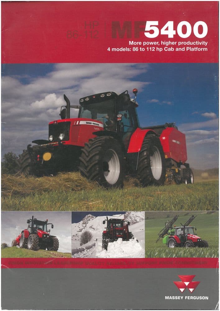 Massey Ferguson Tractor MF5400 - MF 5425 5435 5445 5455 Brochure