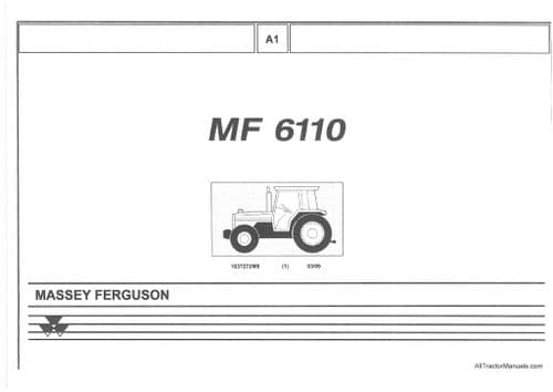 Massey Ferguson Tractor MF6110 Parts Manual