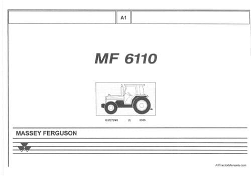 Massey Ferguson Tractor MF6110 Parts Manual