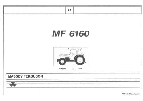 Massey Ferguson Tractor MF6160 Parts Manual