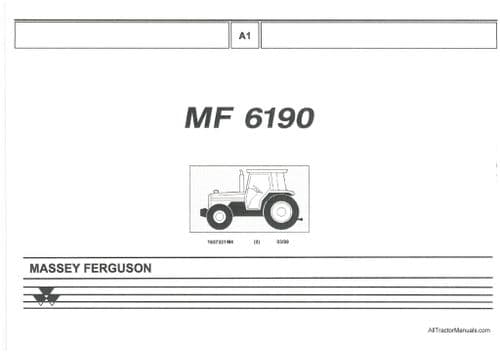 Massey Ferguson Tractor MF6190 Parts Manual