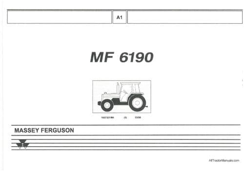 Massey Ferguson Tractor MF6190 Parts Manual