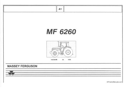 Massey Ferguson Tractor MF6260 Parts Manual
