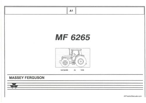 Massey Ferguson Tractor MF6265 Parts Manual