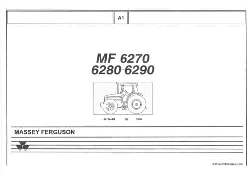 Massey Ferguson Tractor MF6270 MF6280 MF6290 Parts Manual