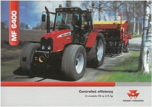 Massey Ferguson Tractor MF6400  6445 6455 6460 6465 6470 6475 6480 6485 6490 6495 6497 6499 Brochure