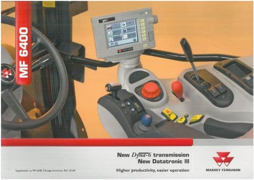 Massey Ferguson Tractor MF6400 - 6445 6455 6460 6465 6470 6475 6480 Brochure