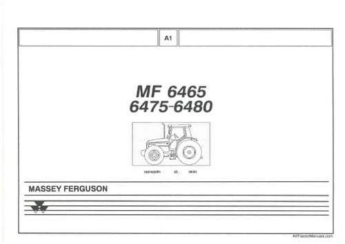 Massey Ferguson Tractor MF6465 MF6475 MF6480 Parts Manual