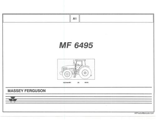 Massey Ferguson Tractor MF6495 Parts Manual