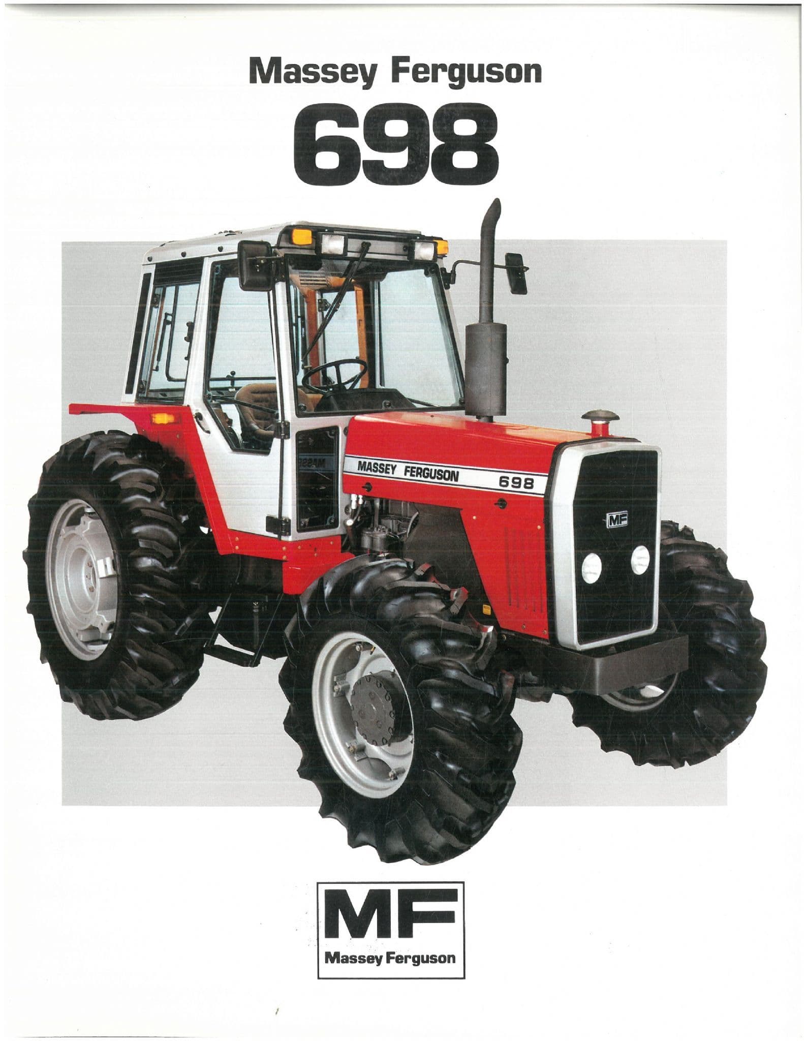 Mf 698 Massey Ferguson Tractor MF698 Brochure - MF 698 - Four Wheel Drive - 4WD
