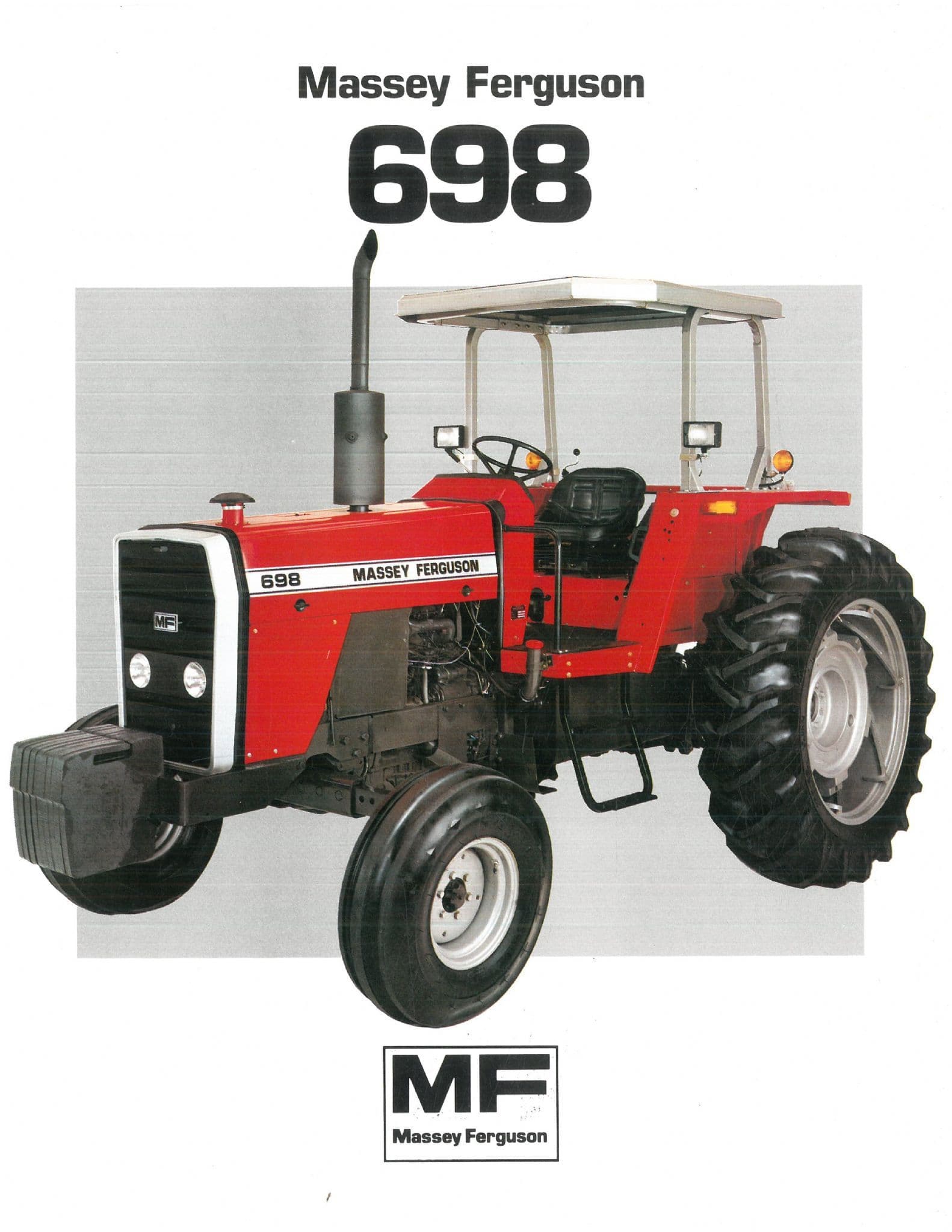 Mf 698 Massey Ferguson Tractor MF698 Brochure - MF 698 - Two Wheel Drive - 2WD