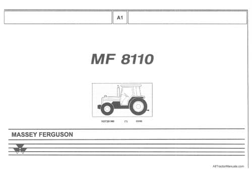 Massey Ferguson Tractor MF8110 Parts Manual