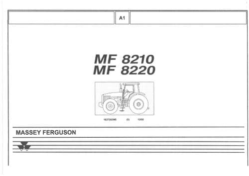 Massey Ferguson Tractor MF8210 MF8220 Parts Manual