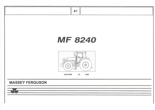 Massey Ferguson Tractor MF8240 Parts Manual