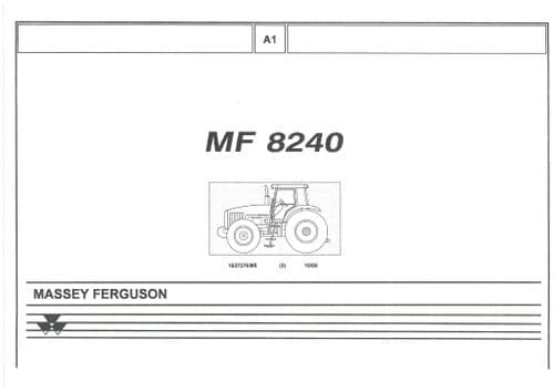 Massey Ferguson Tractor MF8240 Parts Manual