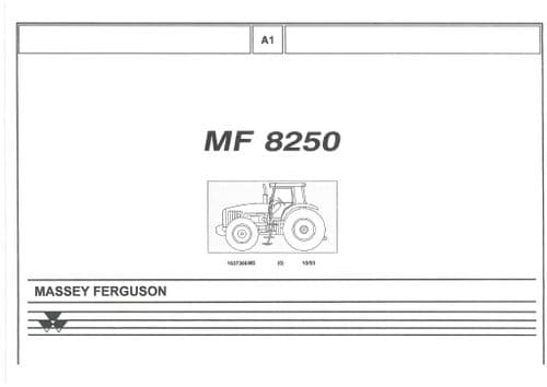 Massey Ferguson Tractor MF8250 Parts Manual