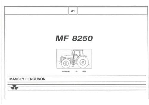 Massey Ferguson Tractor MF8250 Parts Manual