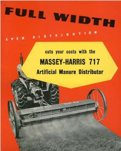 Massey Harris 717 Artificial Manure Distributor Brochure