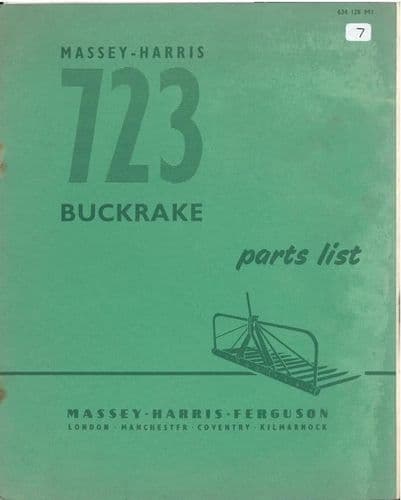 Massey Harris 723 Buckrake Parts Manual