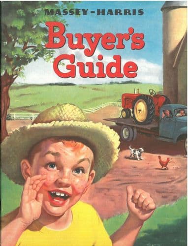 Massey Harris Machinery Buyers Guide Brochure - Pony Pacer Colt Mustang Tractor Combine Baler Mower