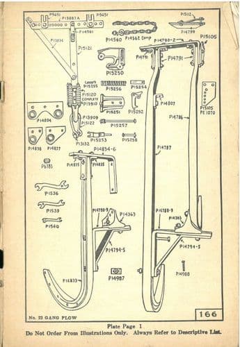 Massey Harris No.23 Gang Plow Parts Manual - Plough