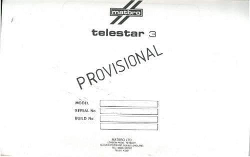 Matbro Telescopic Handler Telestar 3 Parts Manual