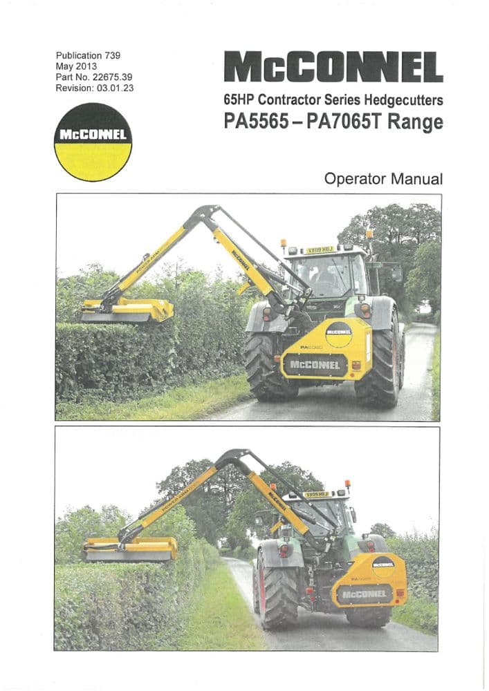 Mcconnel Agricultural Hedgecutter PA556 PA6065 PA6565T PA7065T mcconnel-agricultural-hedgecutter-pa556-pa6065-pa6565t-pa7065t