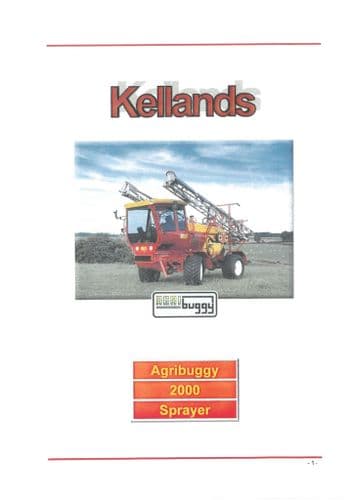 Mcconnel Airbuggy Sprayer Unit 2000 Operators Manual
